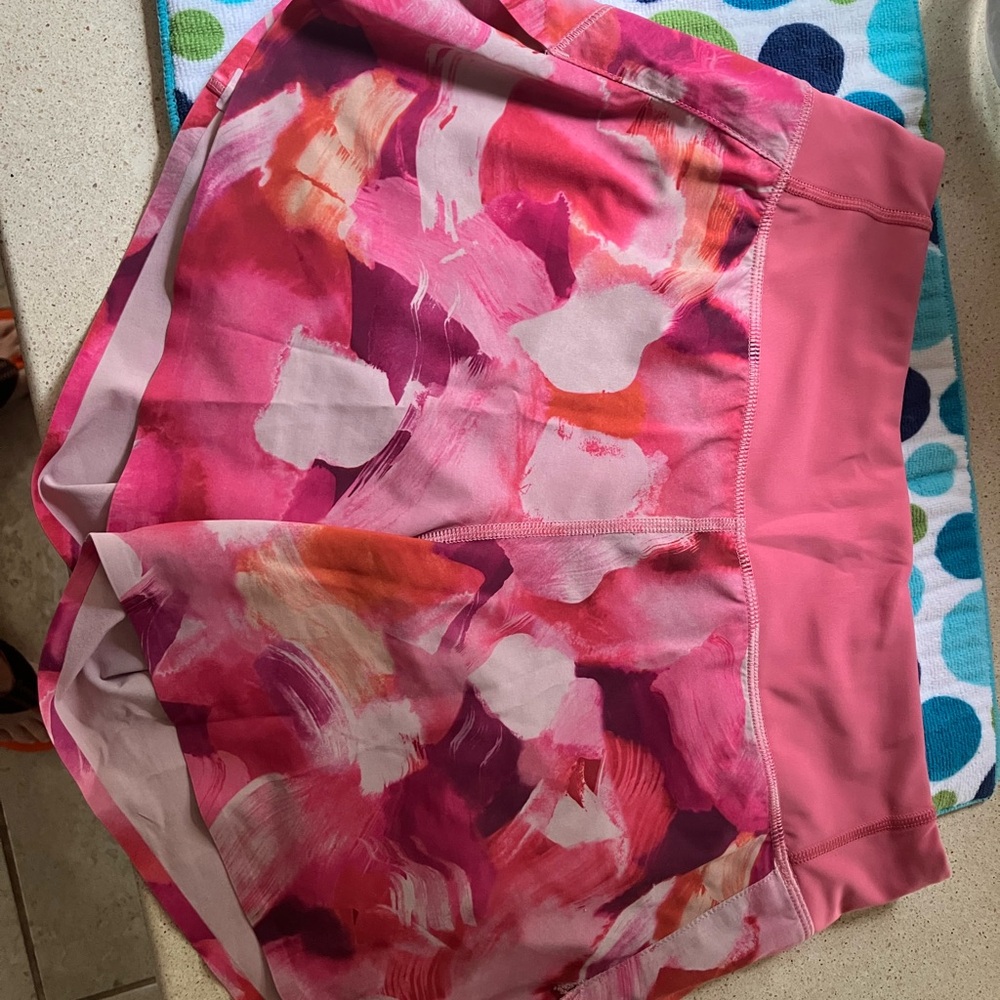 Athleta Pink and Orange Athletic Shorts